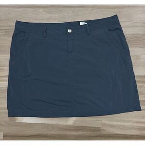 Eddie Bauer Skort‎ Women 16 Charcoal Grey Mini Lined Pockets Mid Rise Pockets